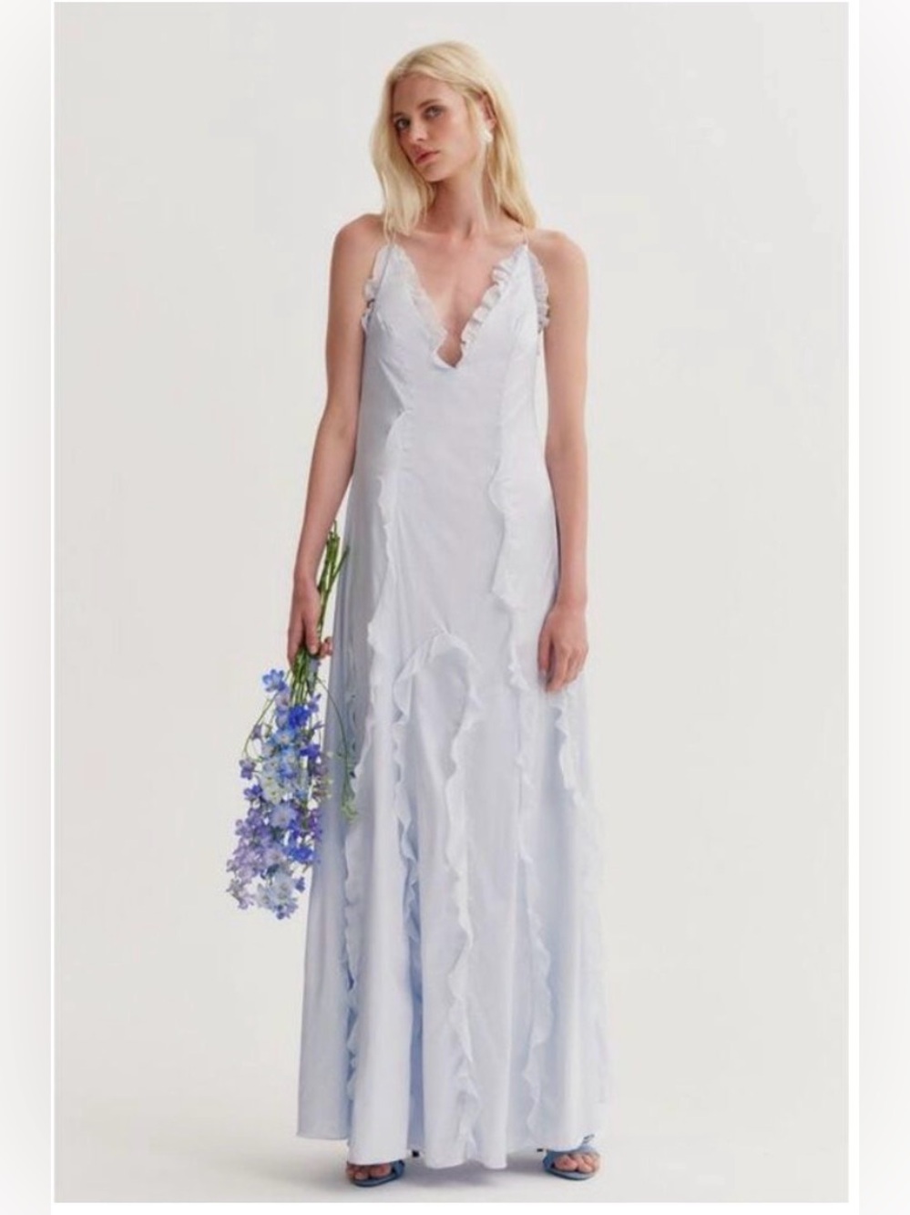 For Love and Lemons Britney Gown in light blue NWT